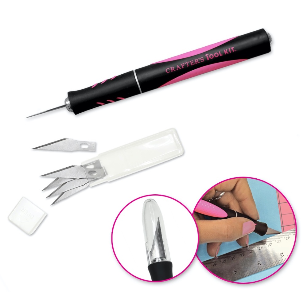 Ergonomic Exact-Cut Knife with 6 blades